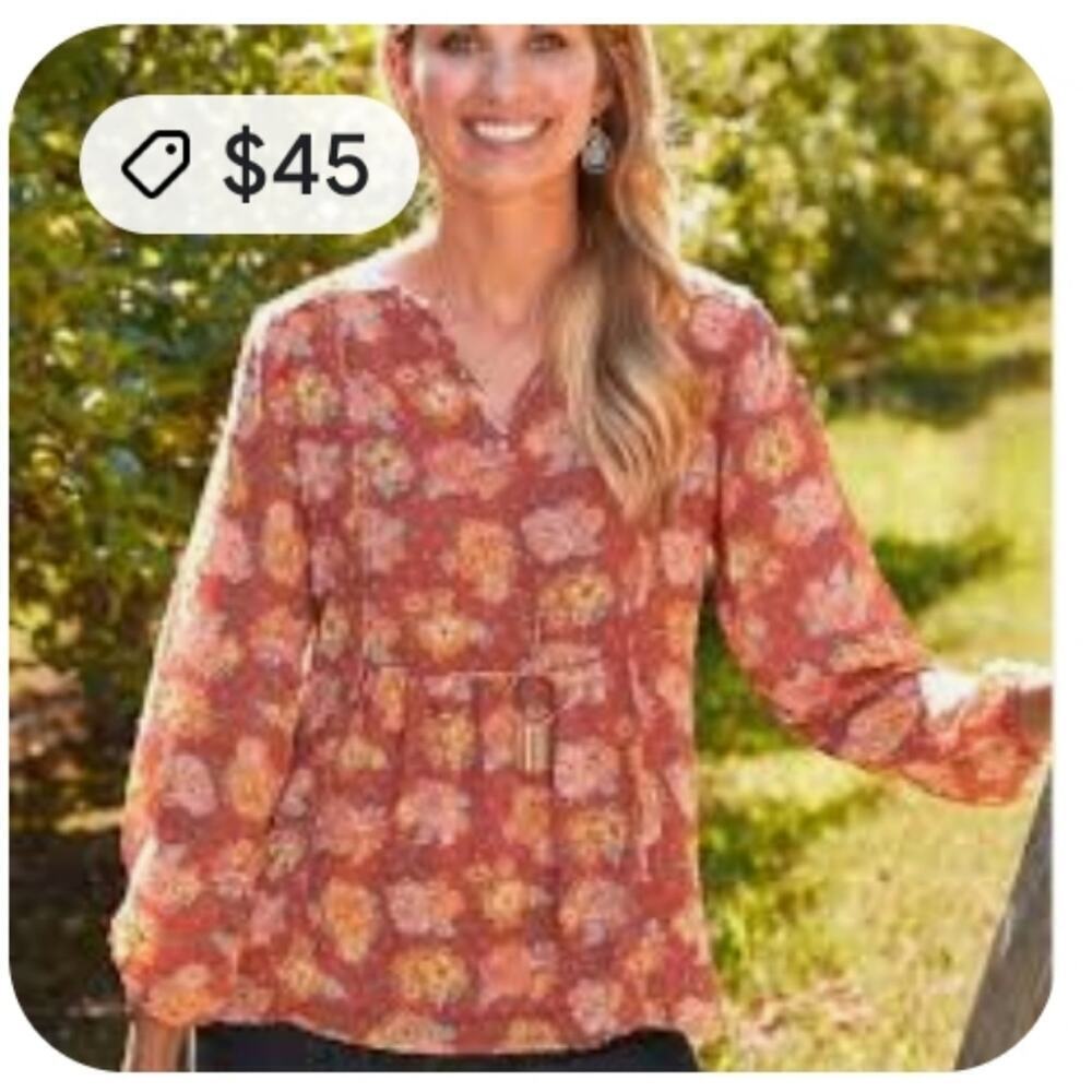 MATILDA JANE NEW BOTANICAL BEAUTY FLORAL TOP SIZE SMALL